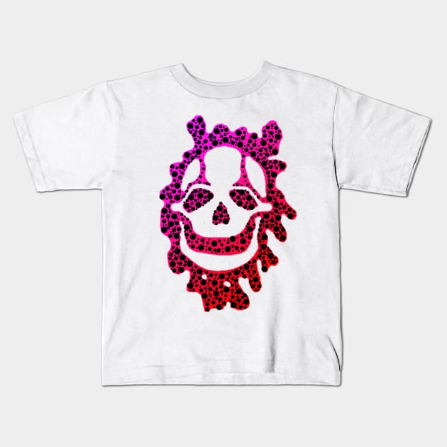 Toxic Skull (Purple & Red) Kids T-Shirt by Not Meow Designs 